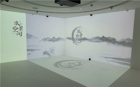 三折幕雷達墻面互動應(yīng)用于展會現(xiàn)場（局部圖）
